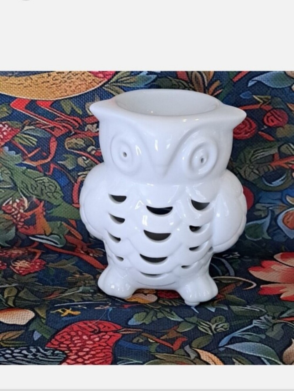 ❤️6/$16❤️Y2K White Ceramic Owl Votive Holder - Home Accents